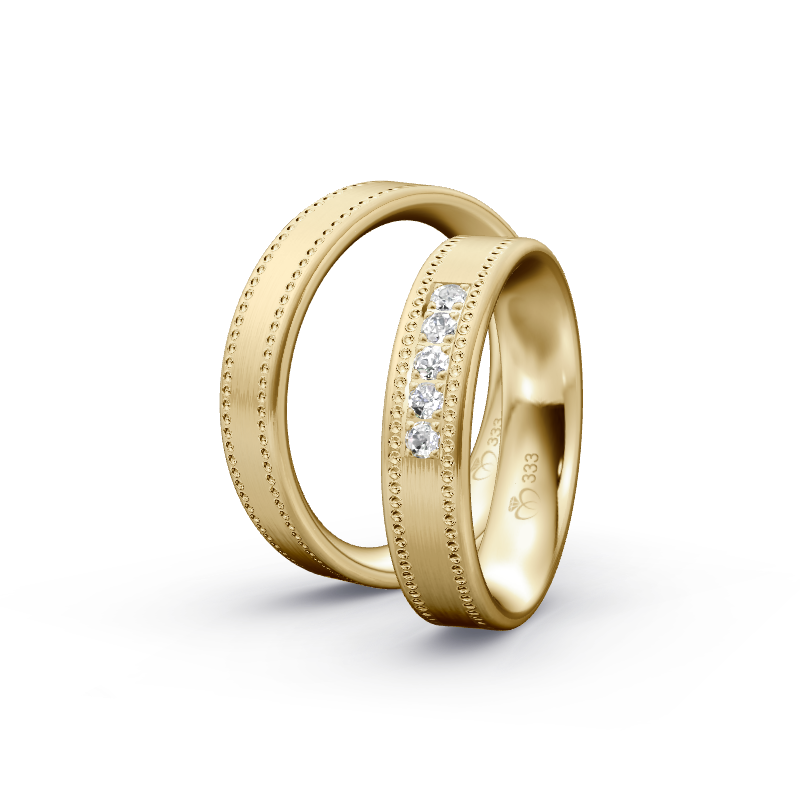 Miniaturbild: Trauringe TL5937 - Gelbgold (Strichmatt) | Eheringe aus Gold