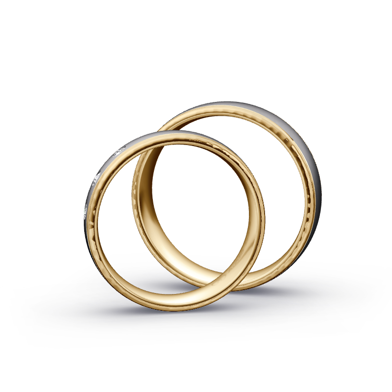 Miniaturbild: Trauringe TL4918 - Tantal/Gelbgold