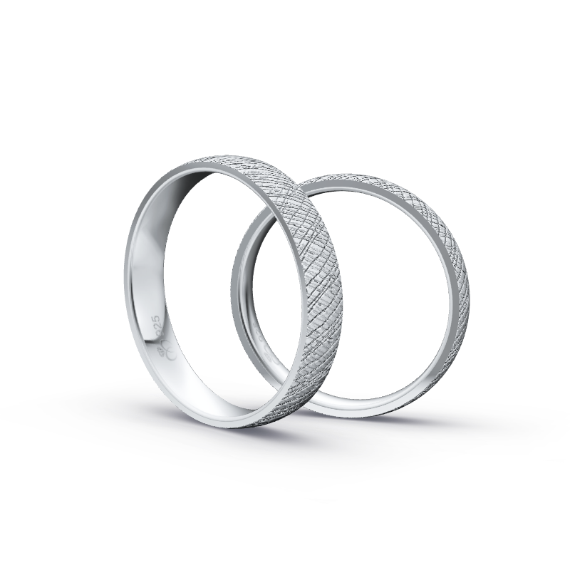 Miniaturbild: Ringpaar TL8336 - Silber