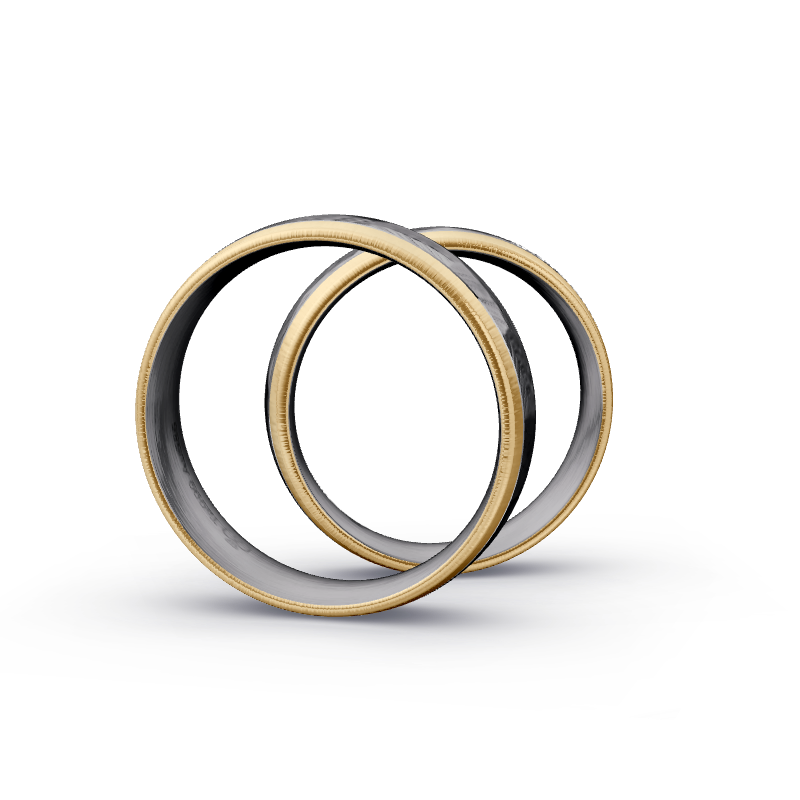 Miniaturbild: Trauringe TL8601 - Tantal/Gelbgold
