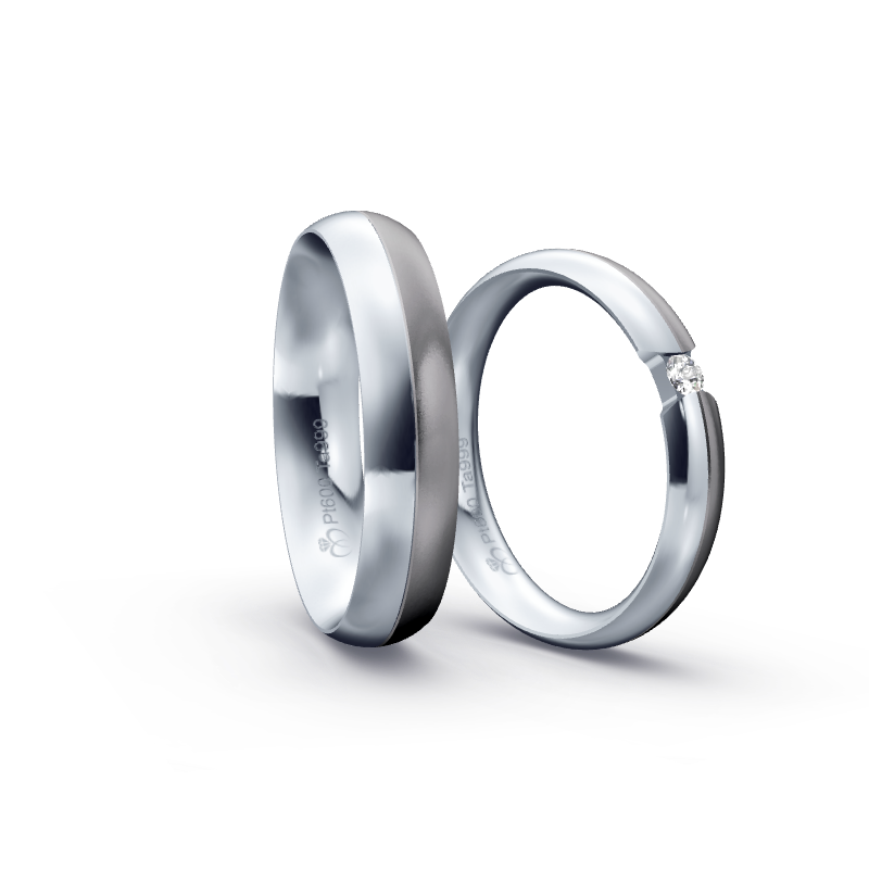 Miniaturbild: Trauringe TL7560 - Tantal/Platin