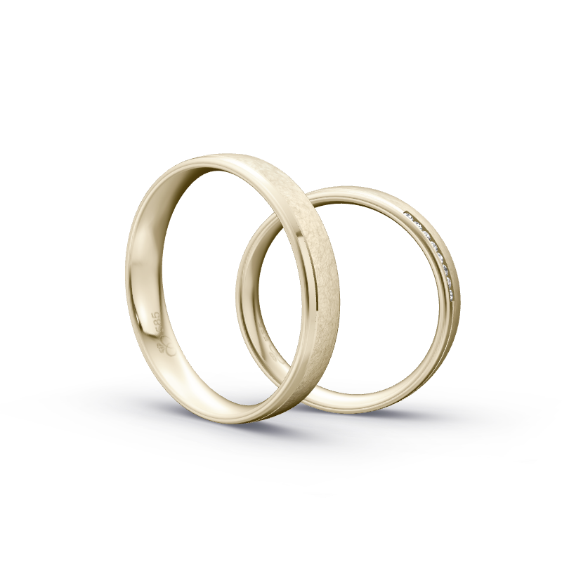 Miniaturbild: Trauringe TL8593 - Chamois (Altweißgold)