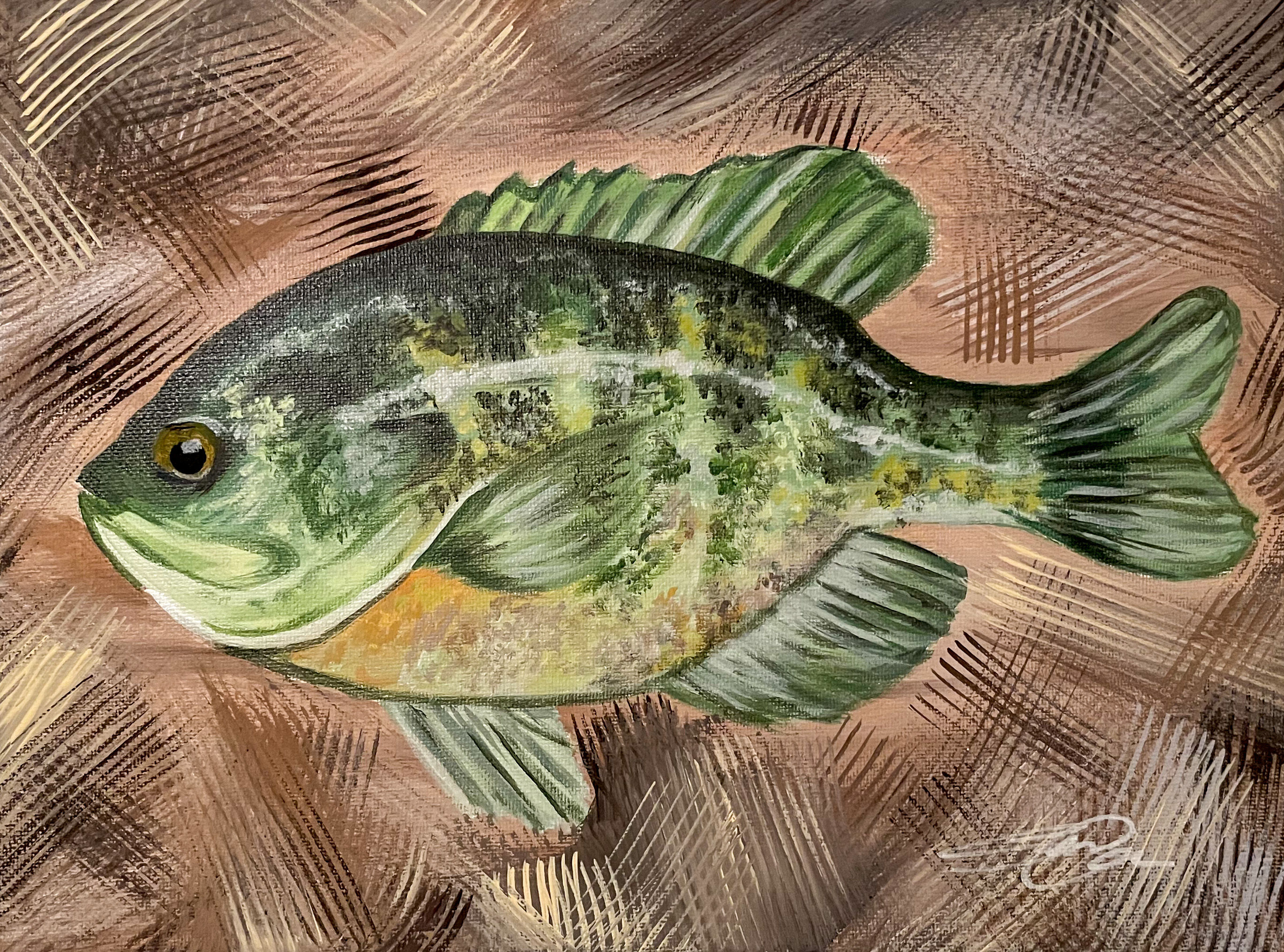 9x12 Original Painting | Catch of the Day