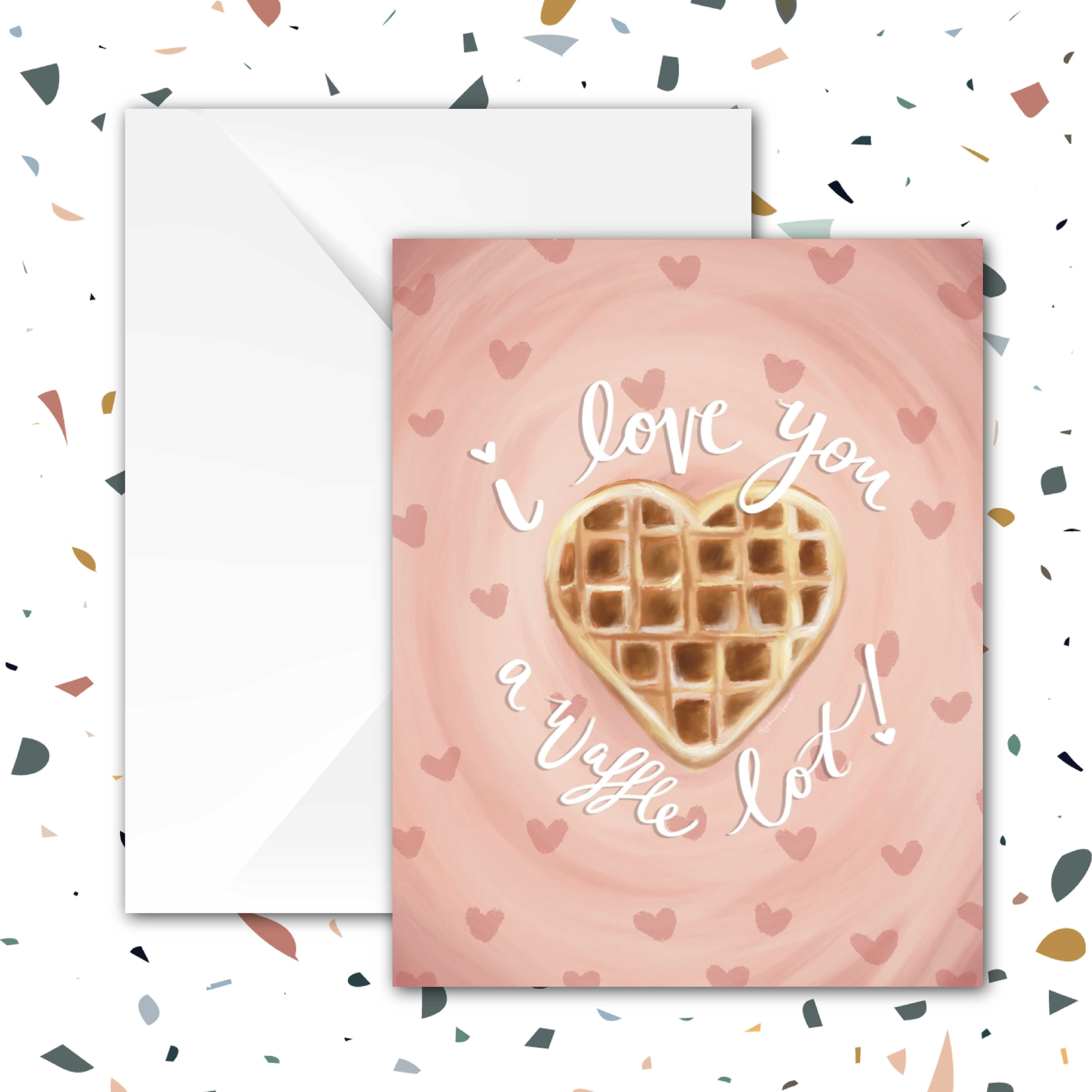 Love You Waffle Note Card