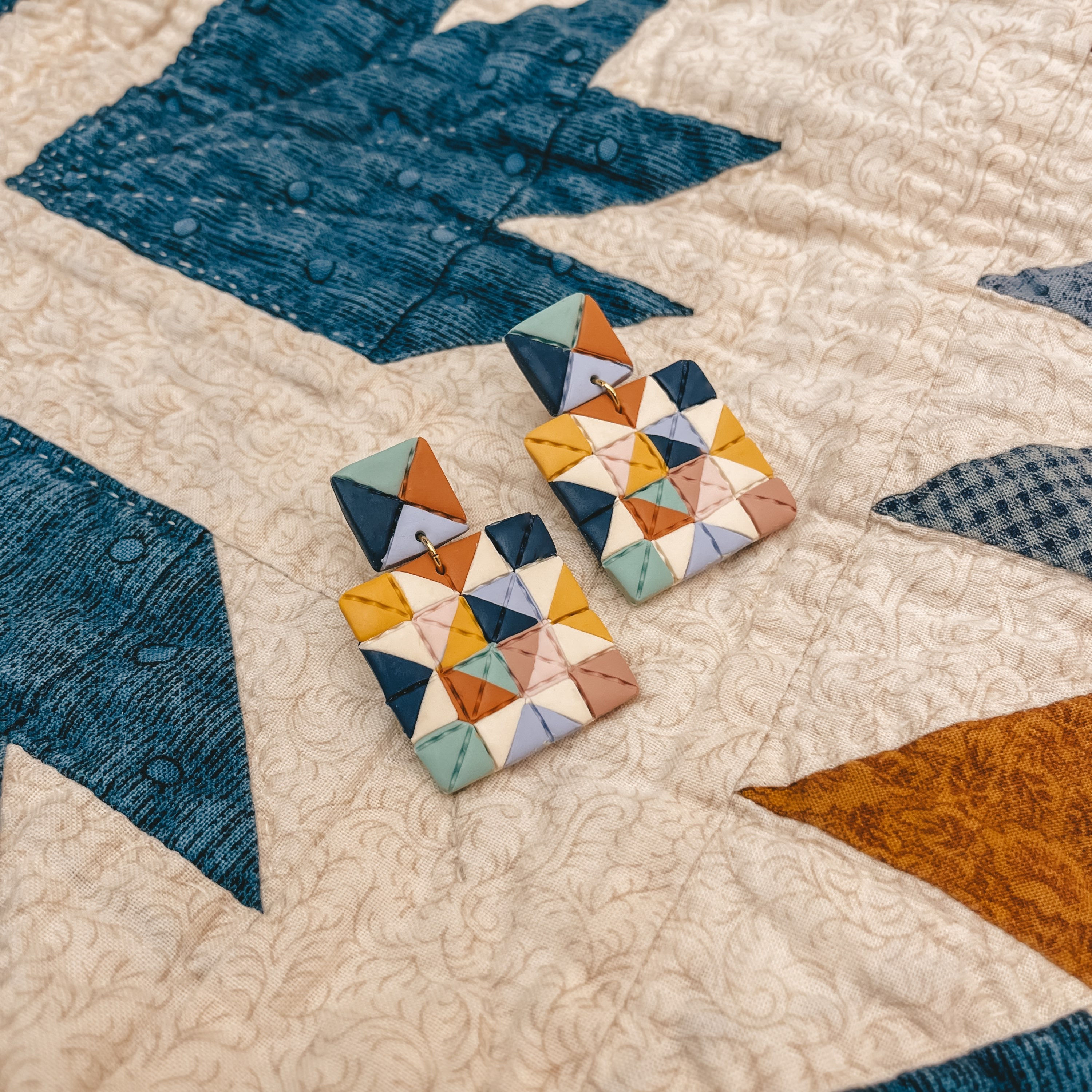 Quilted Style Earrings |  Confetti