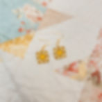 Thumbnail: Small Quilt Block Style Earrings