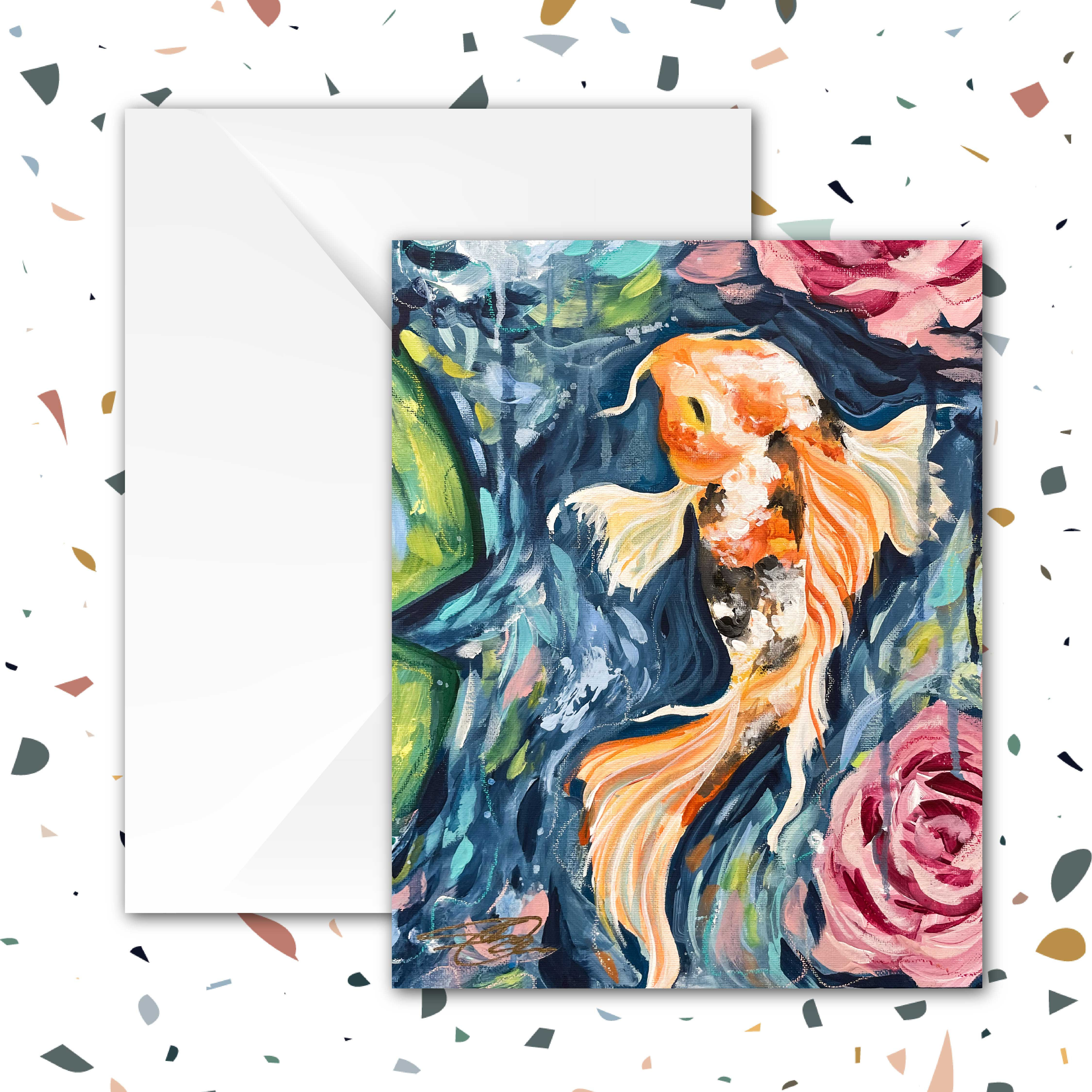 Koi Fish Note Card