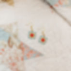 Thumbnail: Small Quilt Block Style Earrings