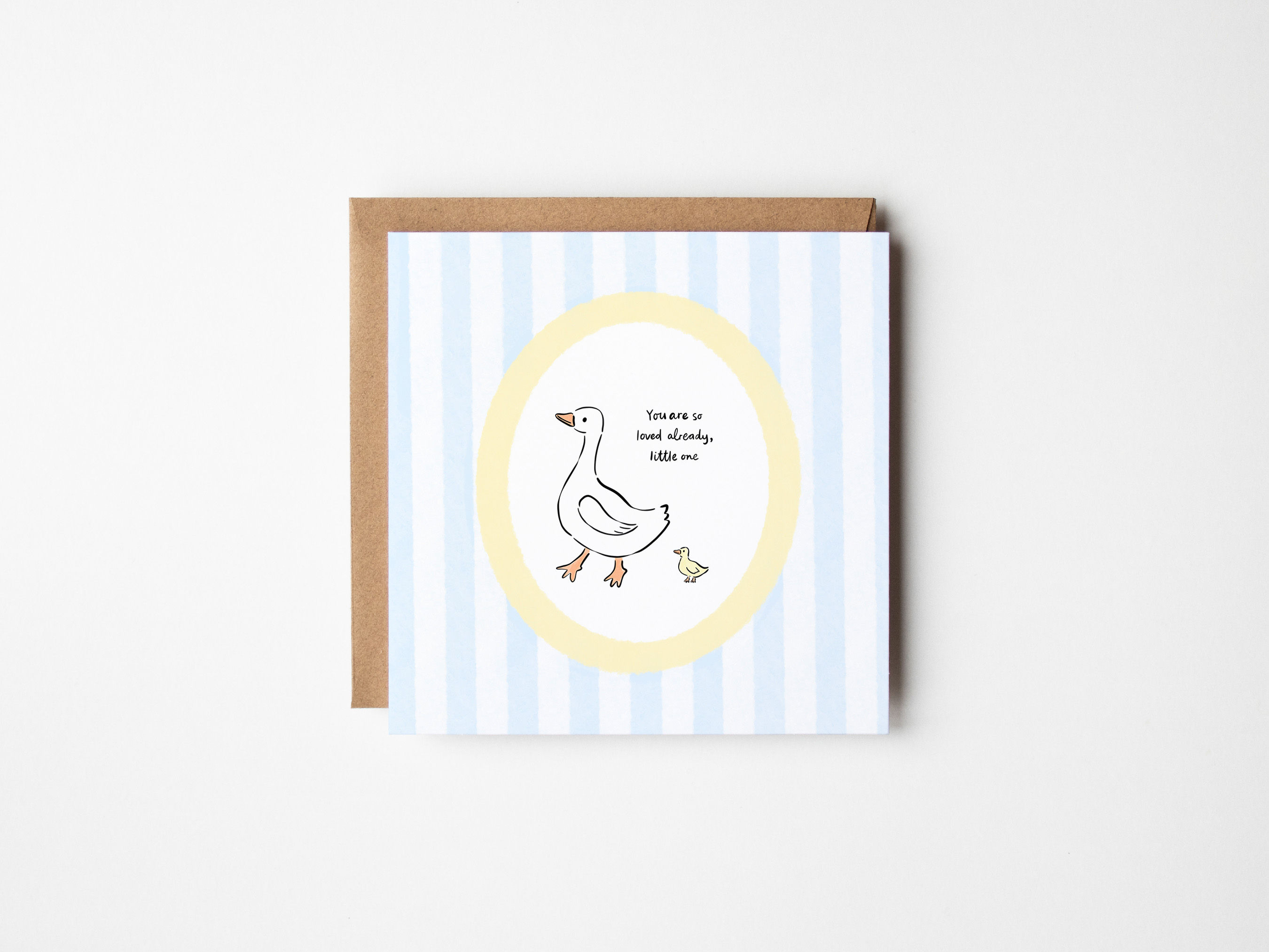 Blue New Born Greeting Card