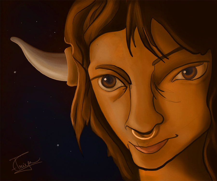 Blind Contour Self Sketch (colored)