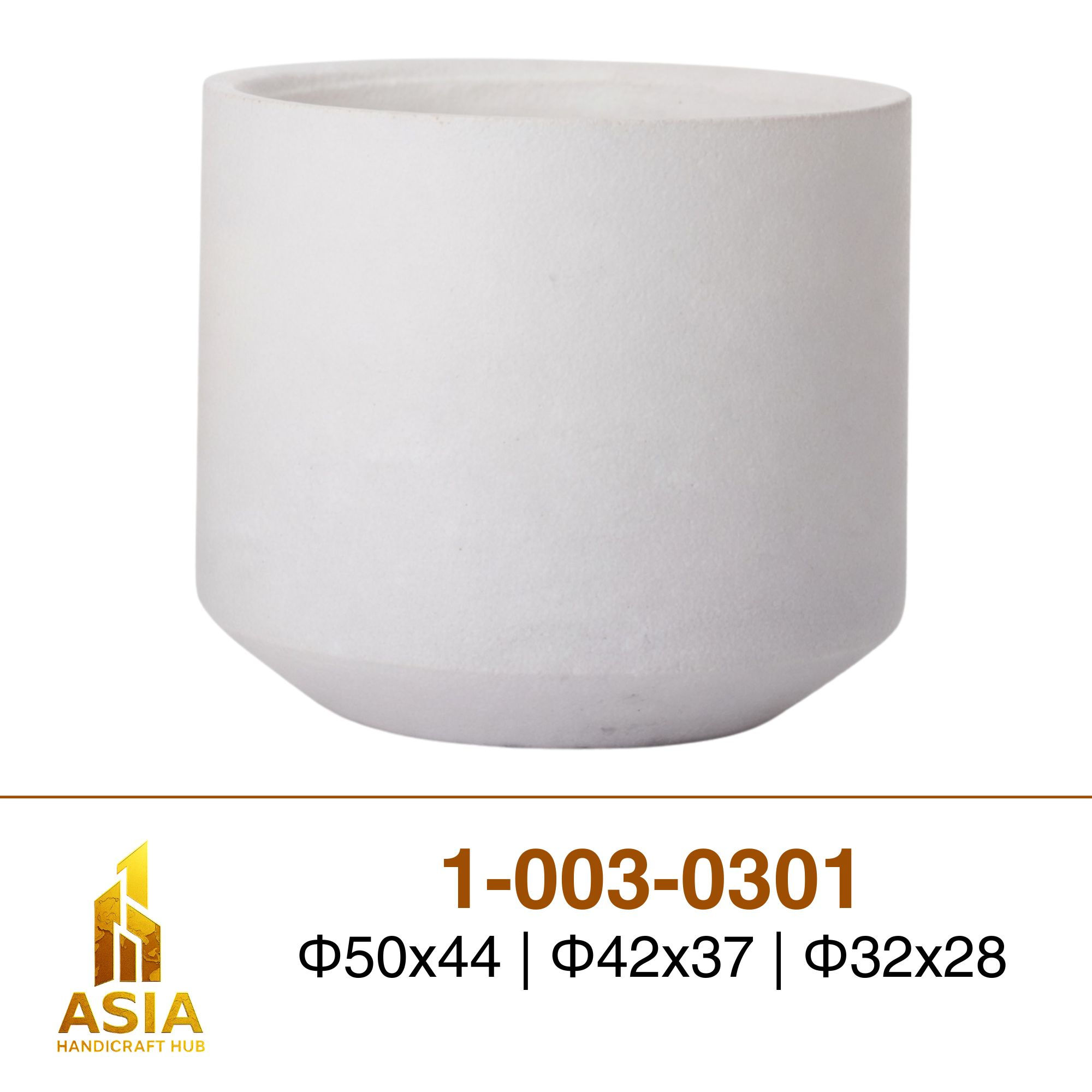 Round Cylinder Cement Planters with Soft Curved Base