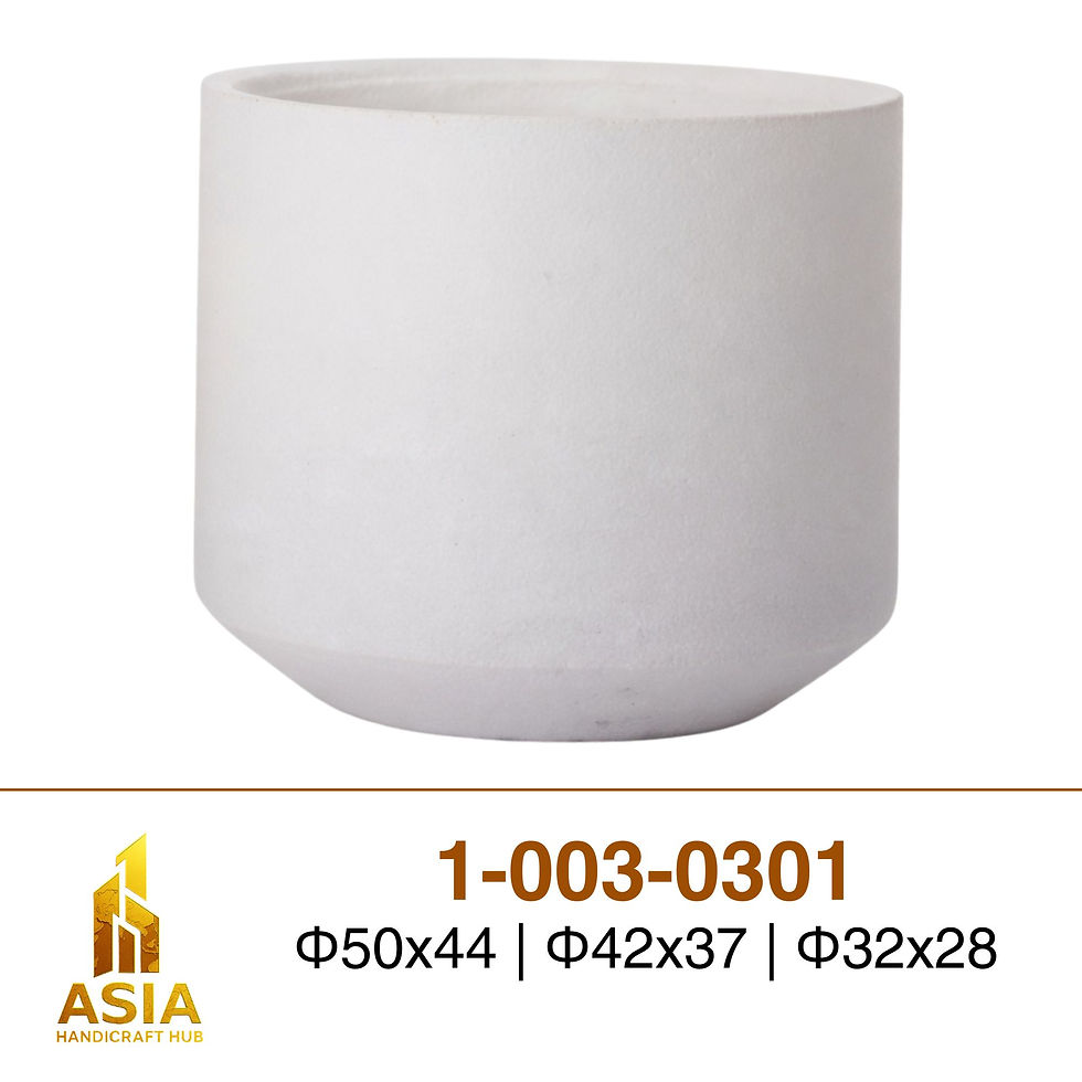 Round Cylinder Cement Planters with Soft Curved Base