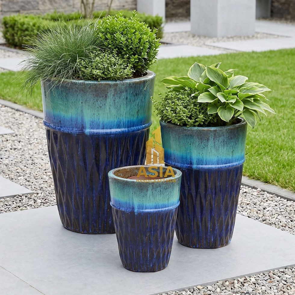 Glazed Outdoor Pottery, large ceramic pots