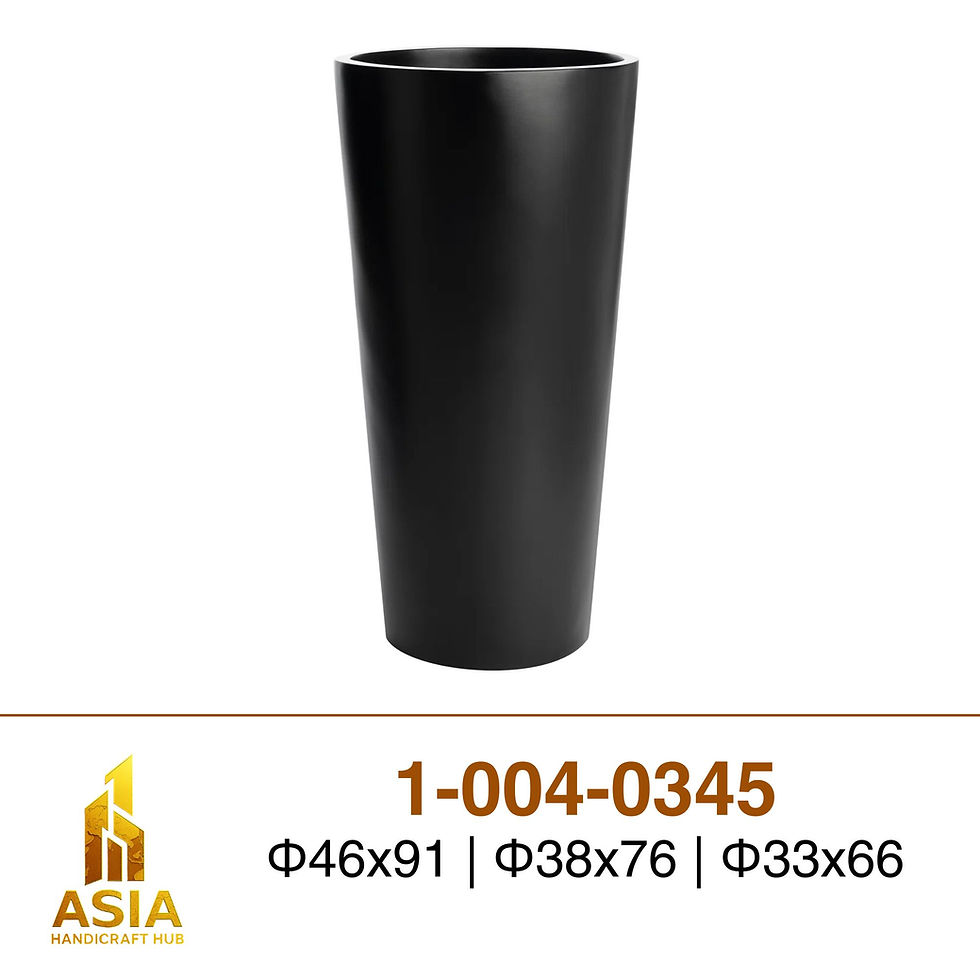 handmade vietnam pottery, Black tall poly pots