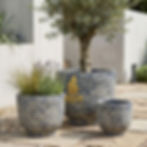 diamond pattern glazed outdoor flower pots, Vietnamese planters