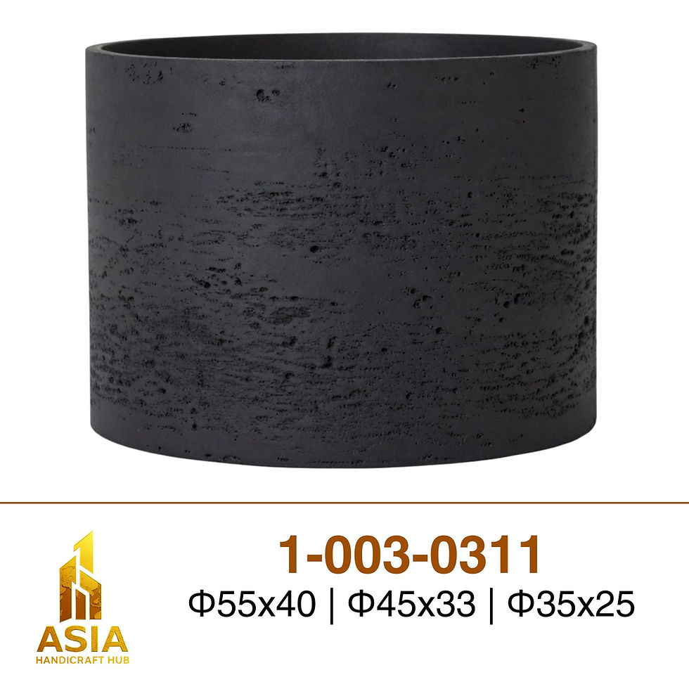 Wide straight-sided cylindrical Cement Planters