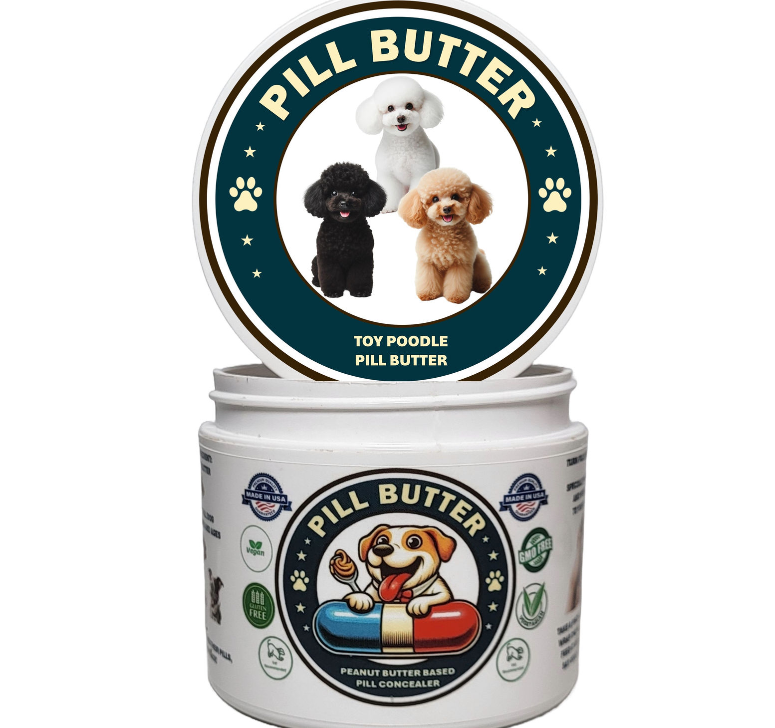 Toy Poodle Pill Butter