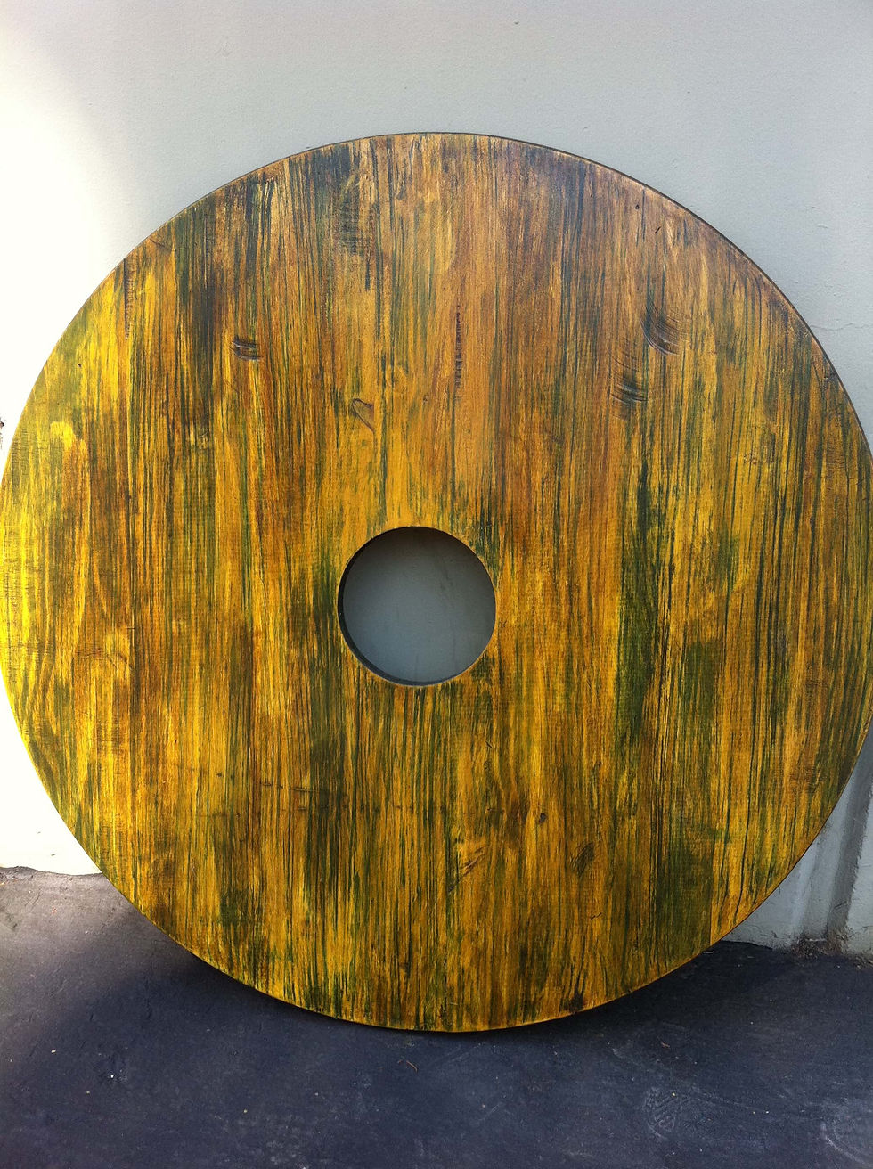 VARNISHED REDWOOD TABLES (Rainforest Green)