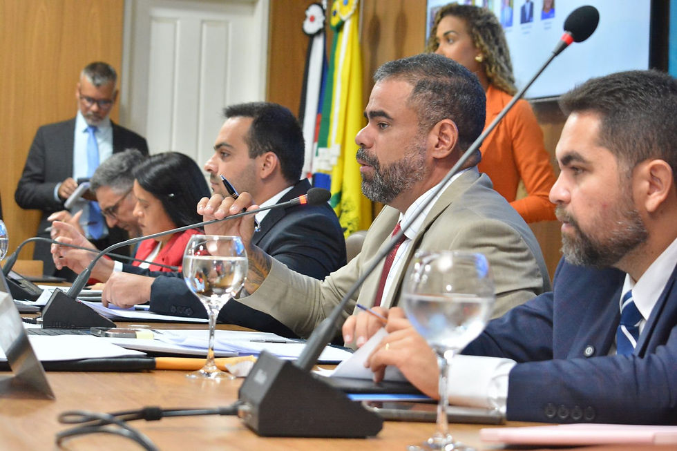 Vereadores durante a abertura da 21ª legislatura da Câmara de São Luís.