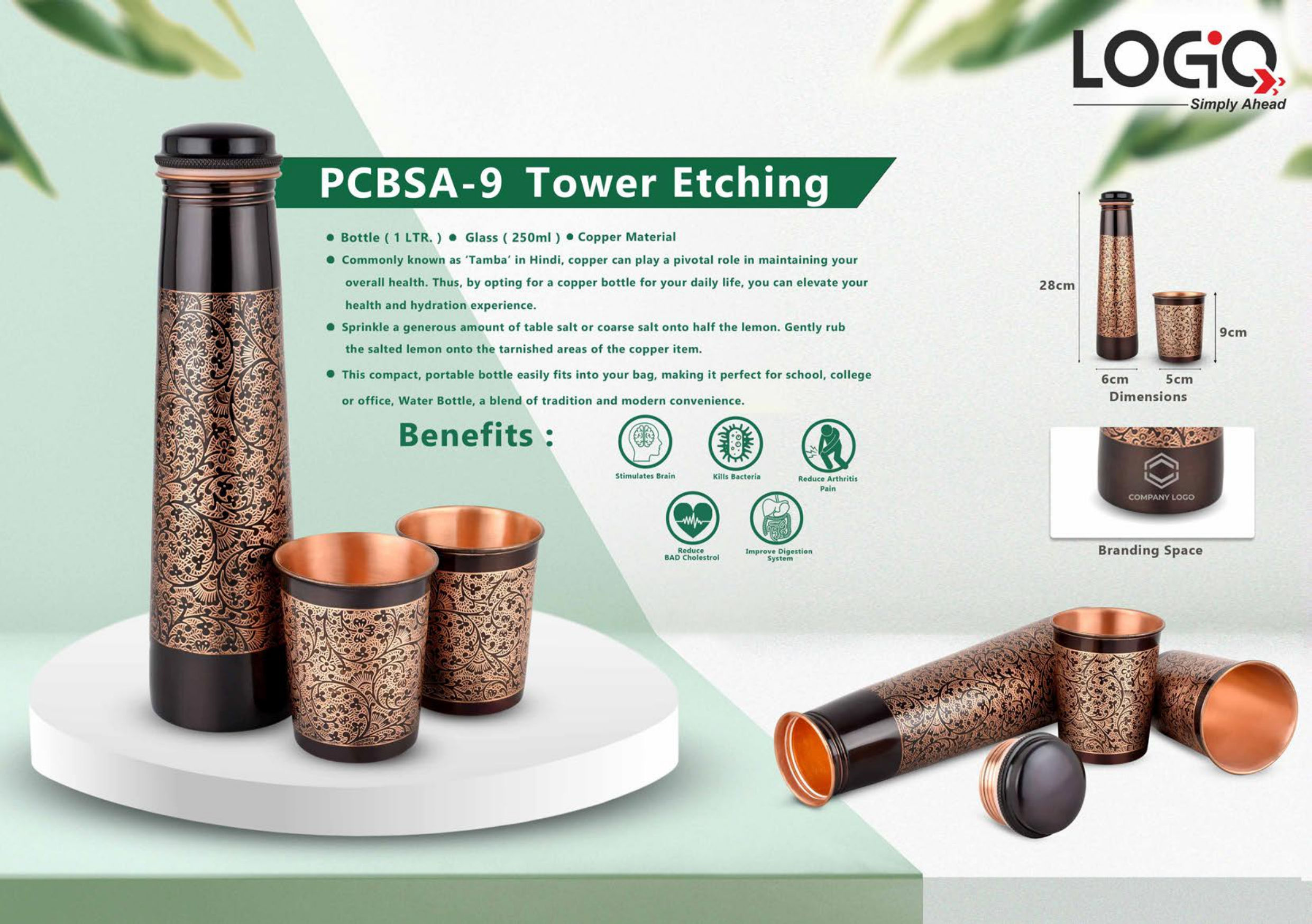 Tower Etching | LOGO | Copper