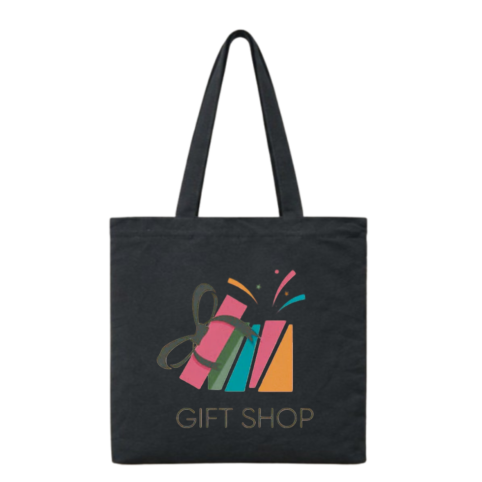 Thumbnail: Flat Canvas Tote Bag | 4 Col Logo | 14 X 16 In | Black | BBZ | D260