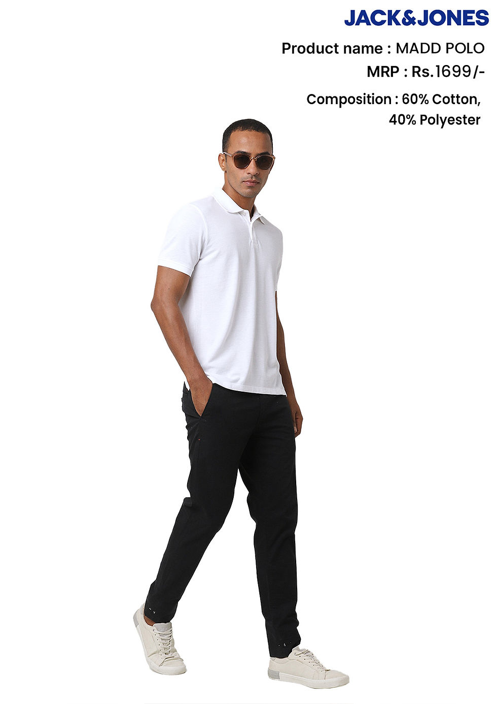 Thumbnail: JACK & JONES|Polo / Collar T-Shirts|Poly Cotton|MADD CP POLO|D950|MRP Rs. 1699