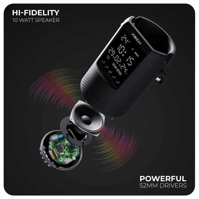 Thumbnail: Deskboss Dark Edition|Bluetooth Speakers|XECH|D1990|MRP Rs. 3999