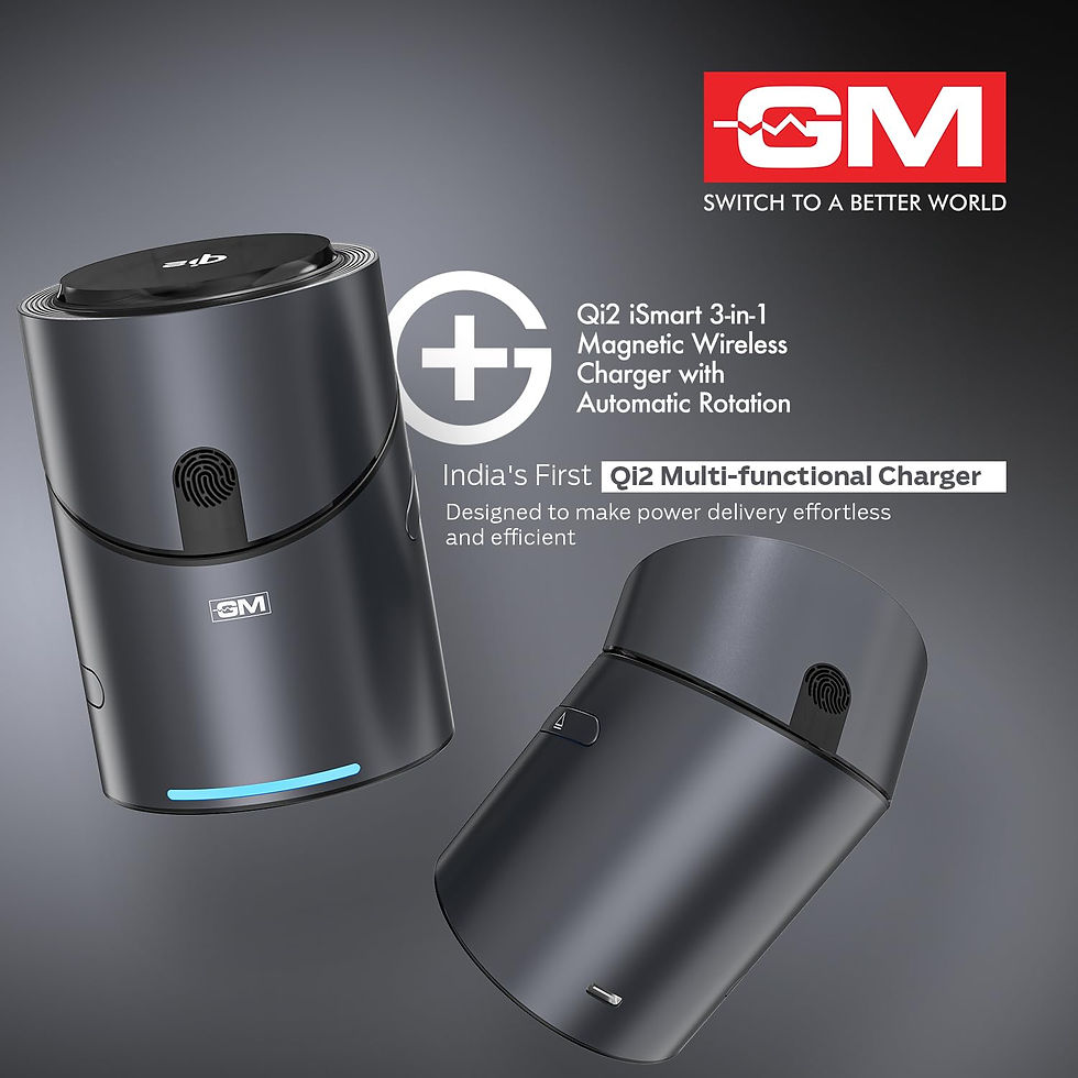 Thumbnail: GM|3-in-1 Rotational Cube Wireless Charger|QI2 3-in-1 Rotation|D4900|MRP Rs.6599