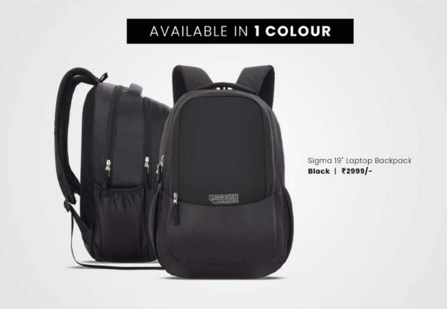 Thumbnail: LAVIE SPORT | Backpack | SIGMA | For Laptop 17"|3 COMPT| 3L |D1018 |MRP Rs. 2999