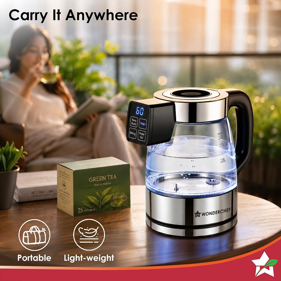 Thumbnail: WONDERCHEF|Crystal Tap & Flow Glass Kettle|1.7 L|D6406|MRP Rs. 8000