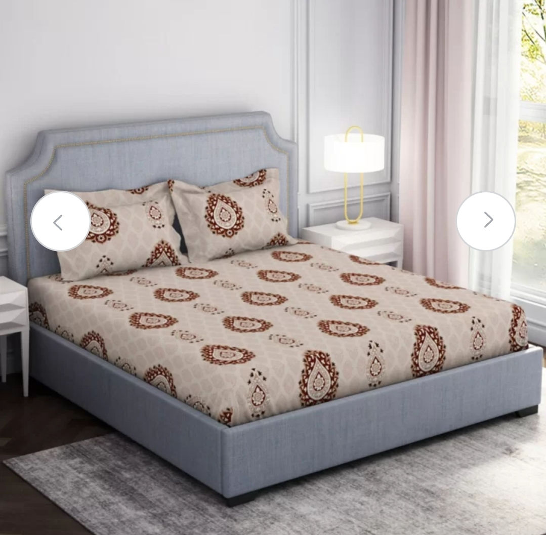 Welspun Adore Mrp 1399 Poly Cotton Double Bed Sheet Hh#180132