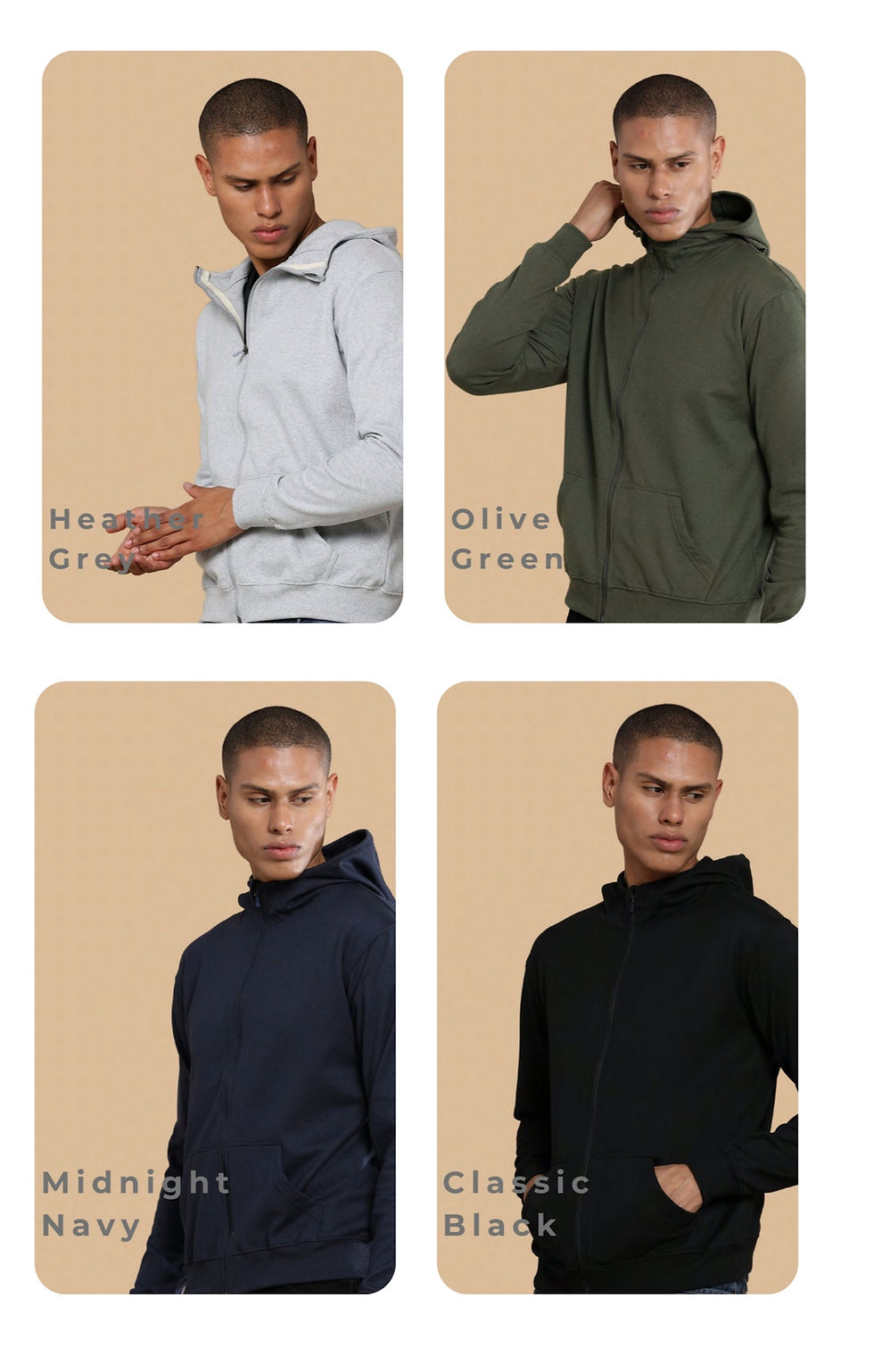 Thumbnail: HHT | Hoodies | Poly Cotton | SUSTAINABLE 2 i n 1 Zipper-1 | D800