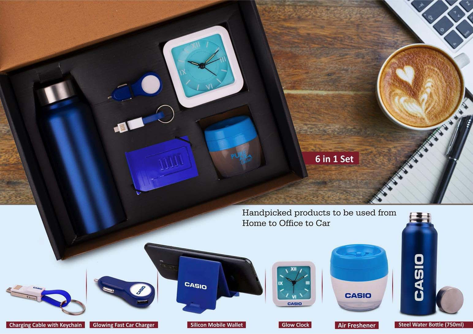 Dgp-Pp-67A-6 In 1 Set: Steel Water Bottle (Rs.1001 - Rs.2000);DGP PPPP