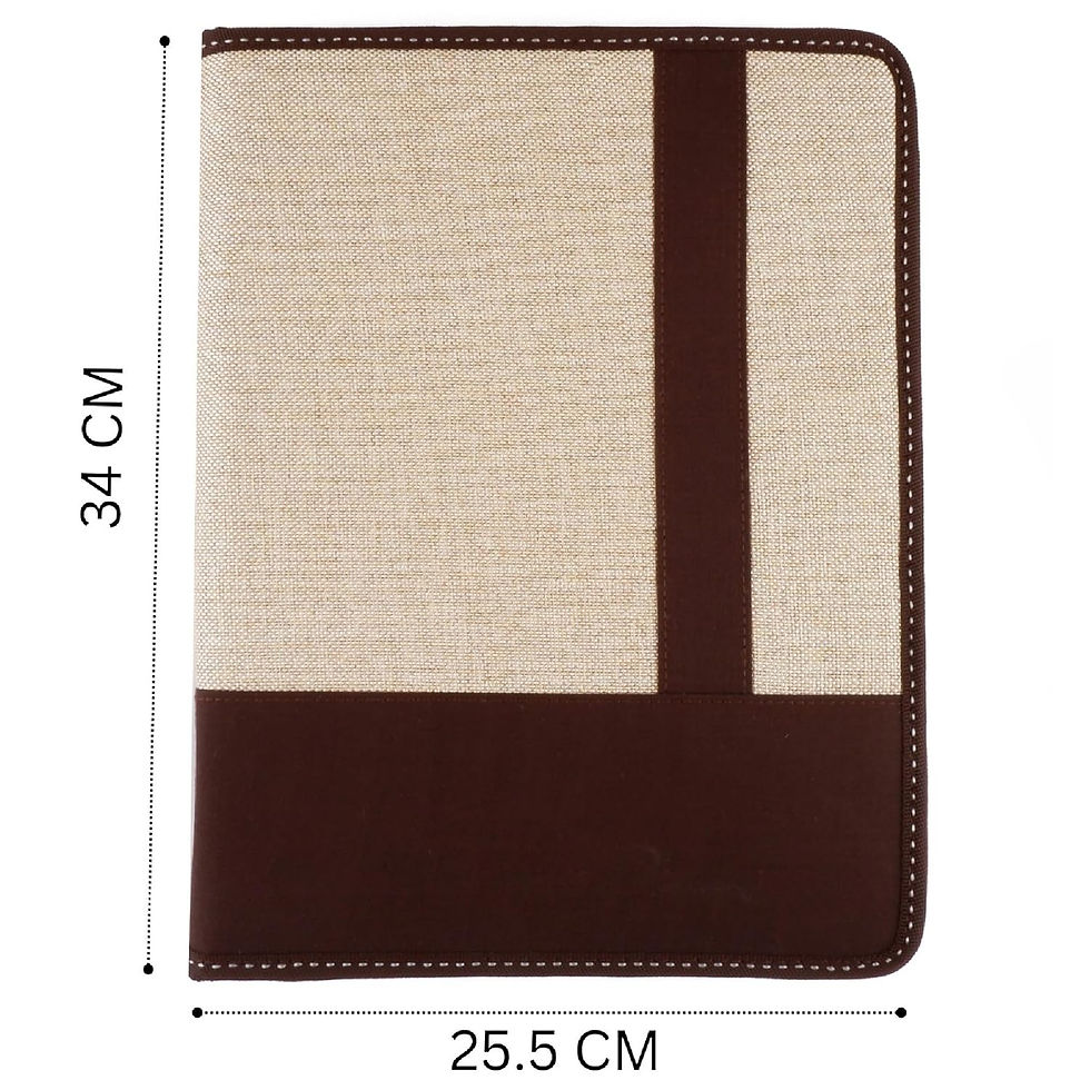 Thumbnail: A4 Jute Professional File Folder Document Zipper | BBZ | BB 125170 | D330