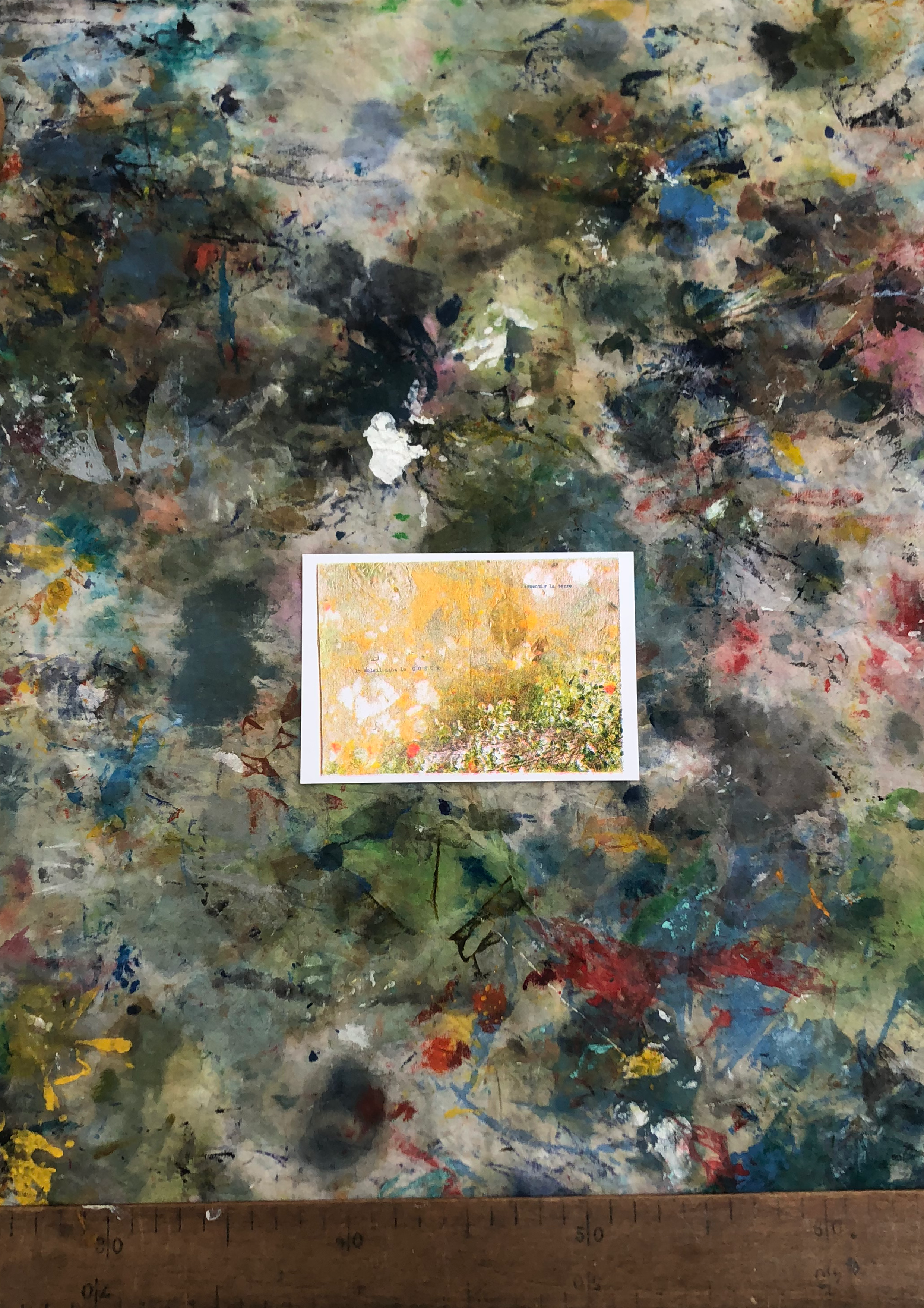 RESSENTIR - petite carte risographie format 10,5x14,8cm