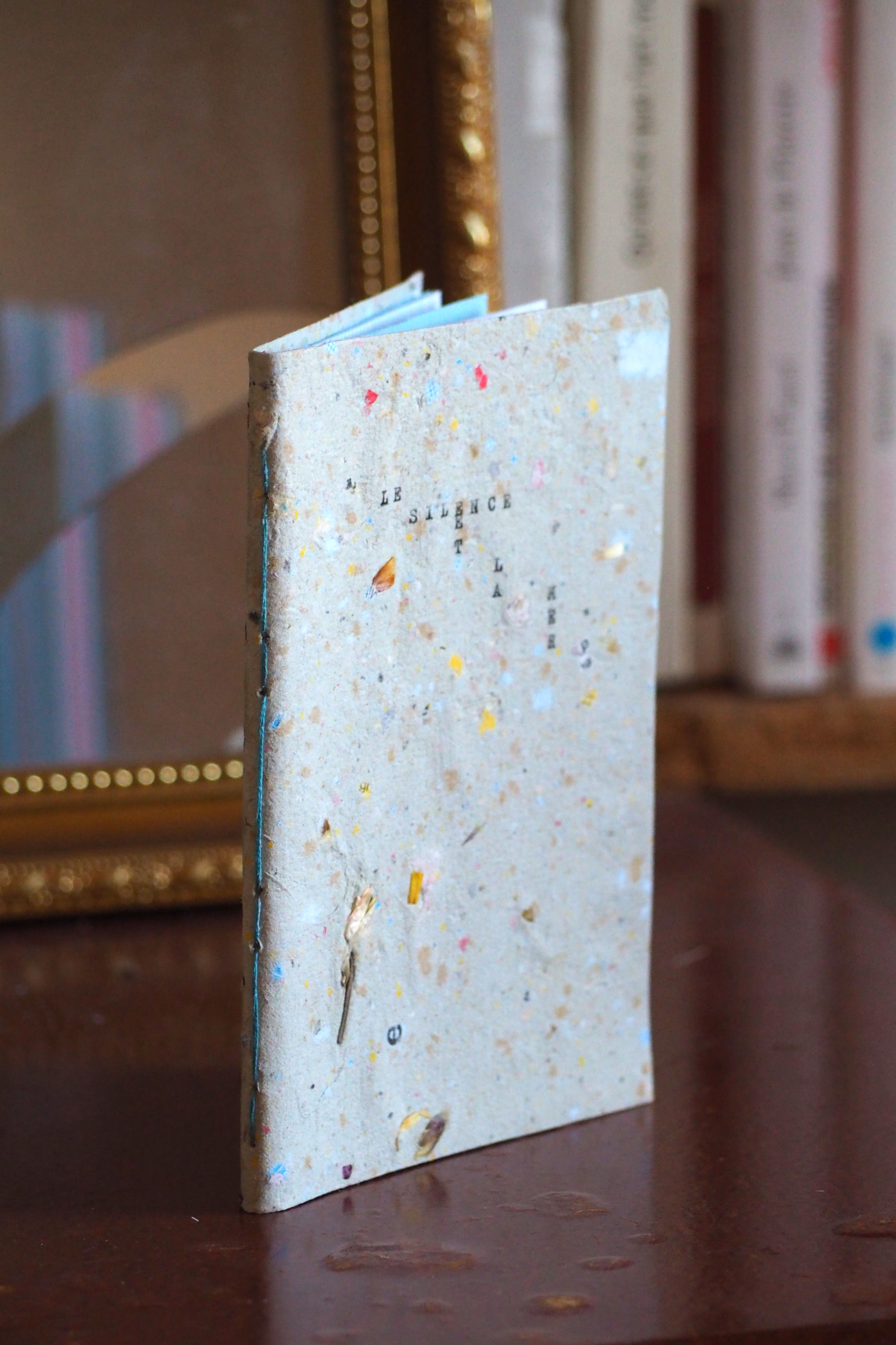 LE SILENCE ET LA MER - carnet papier artisanal fleurs françaises