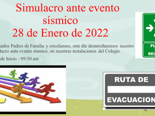 Simulacro ante evento Desastres Naturales