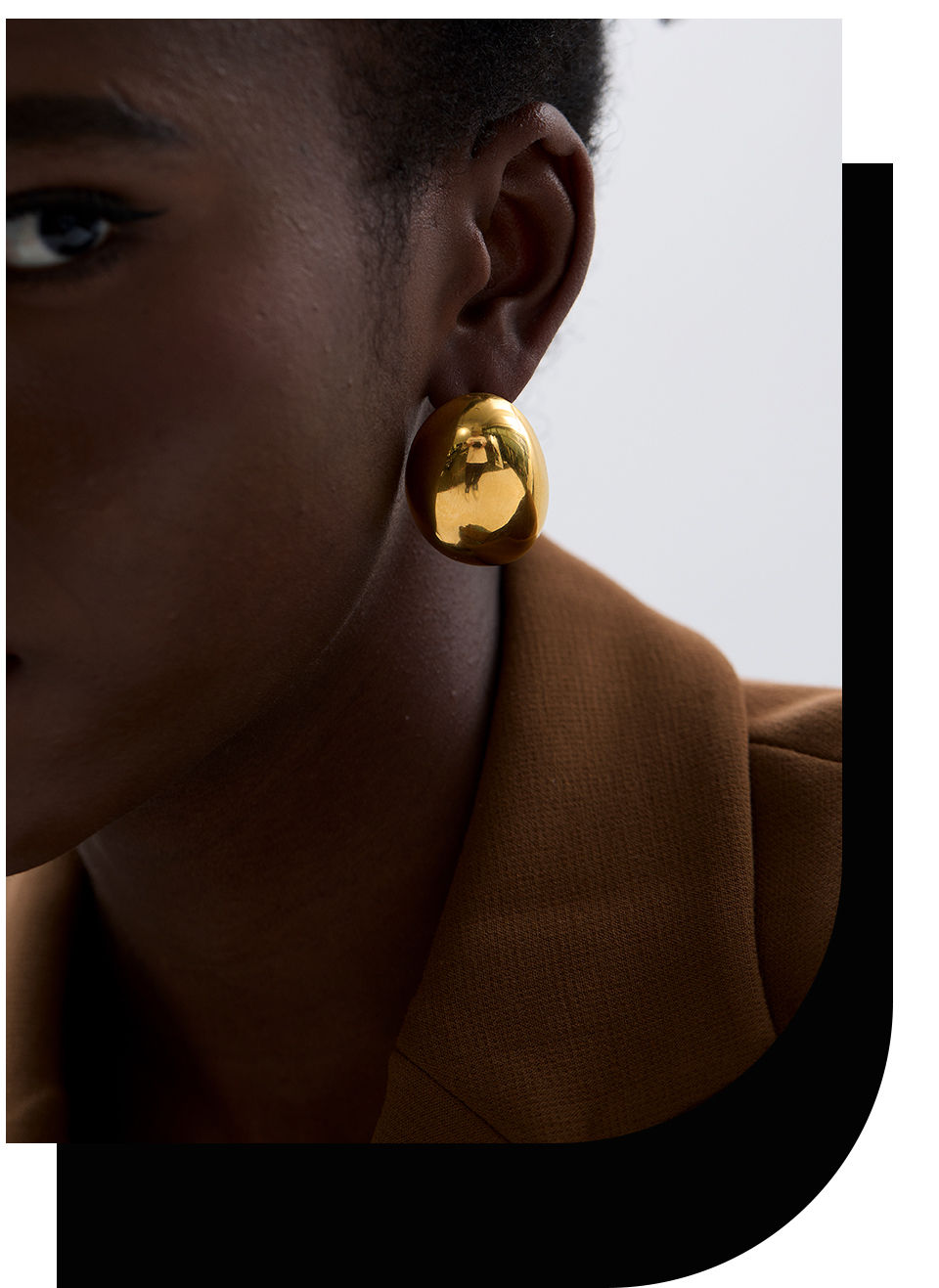 Thumbnail: Sculpted Dome Earrings