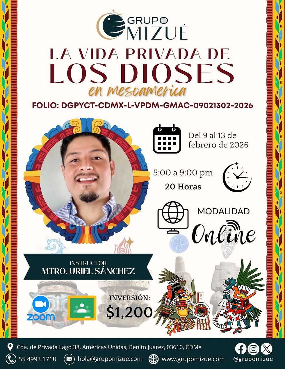 La vida privada de los Dioses en mesoamérica"