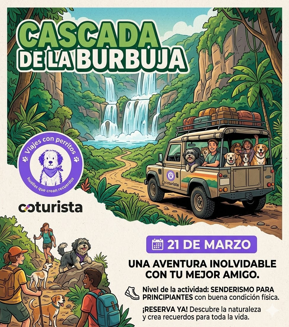 Viaja con tu perrito - Cascada de la burbuja