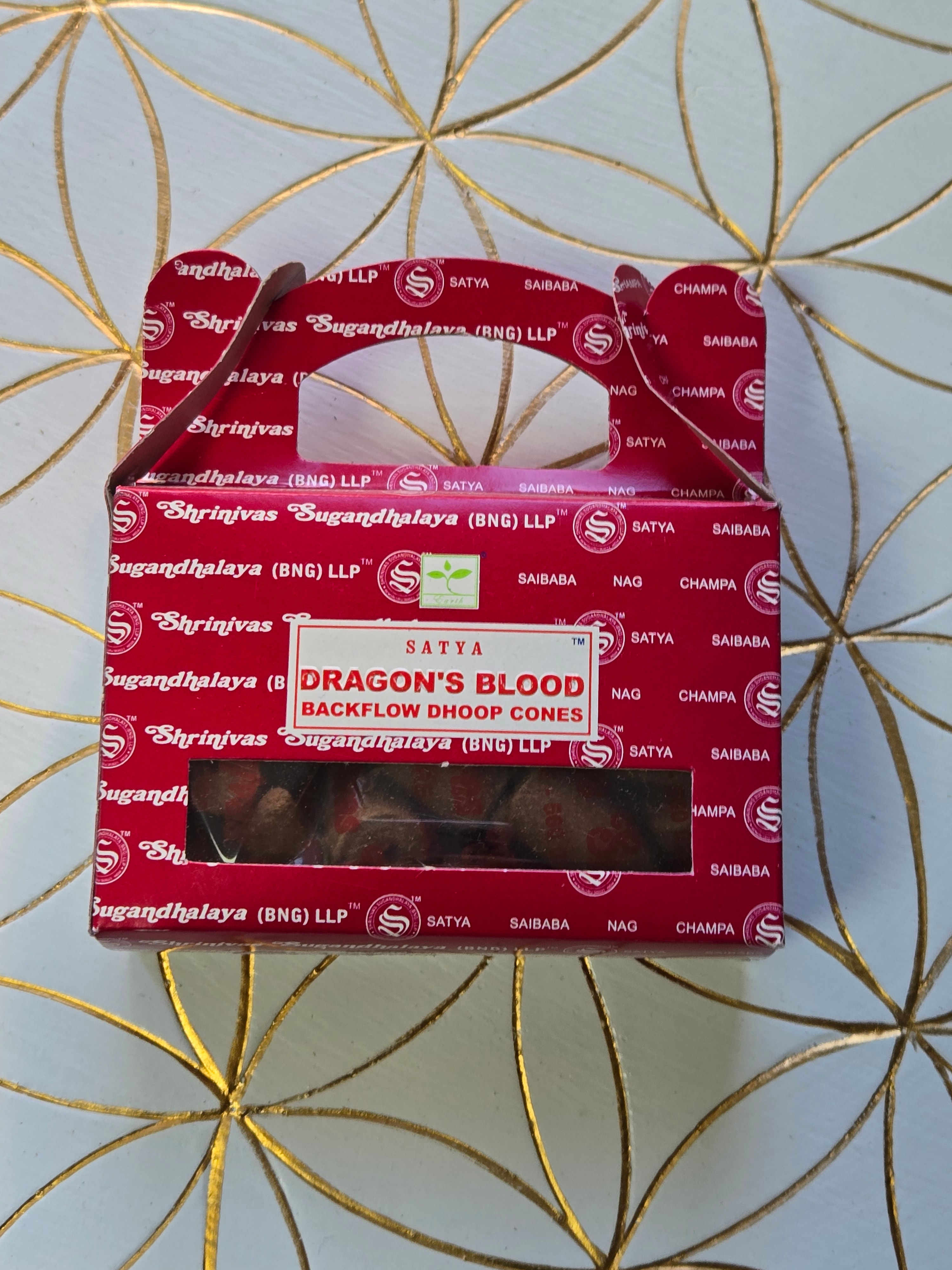 Sang de dragon Satya backflow - L’Encens de Puissance et de Protection