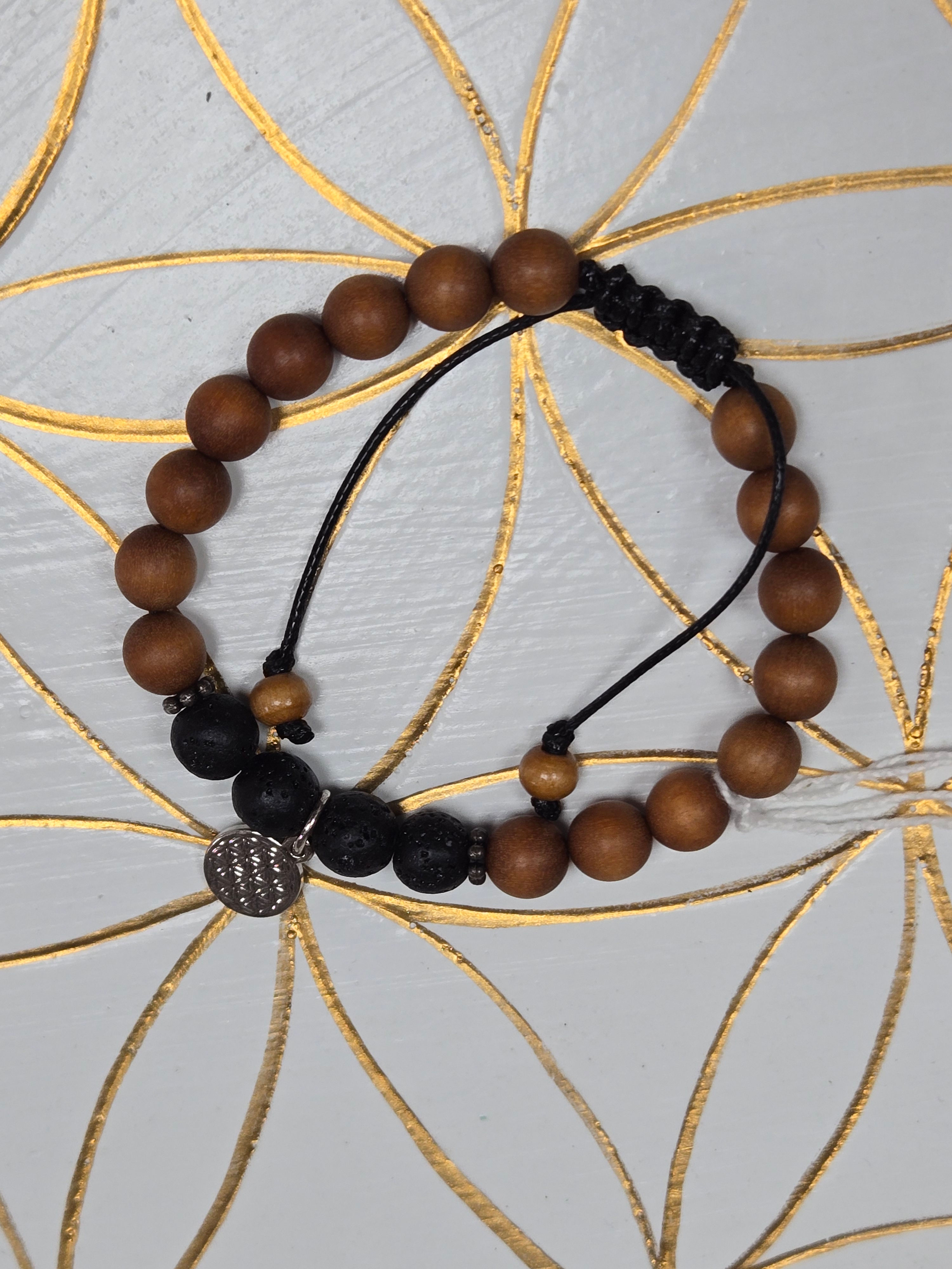 Bois de santal Bracelet 8mm - APAISEMENT • SPIRITUALITÉ • SÉRÉN