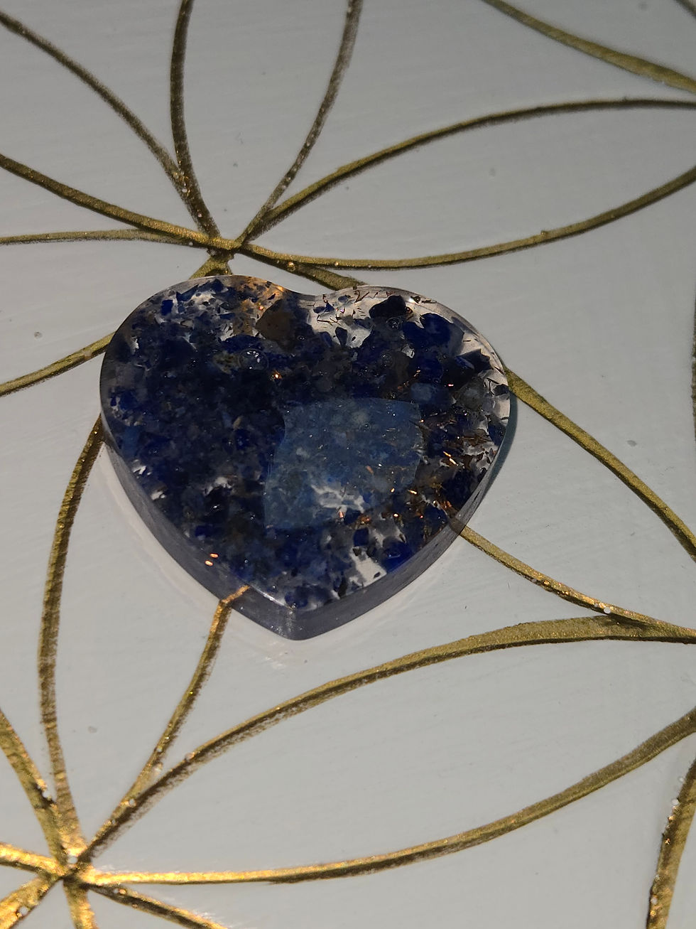 Lapis Lazuli orgonite coeur