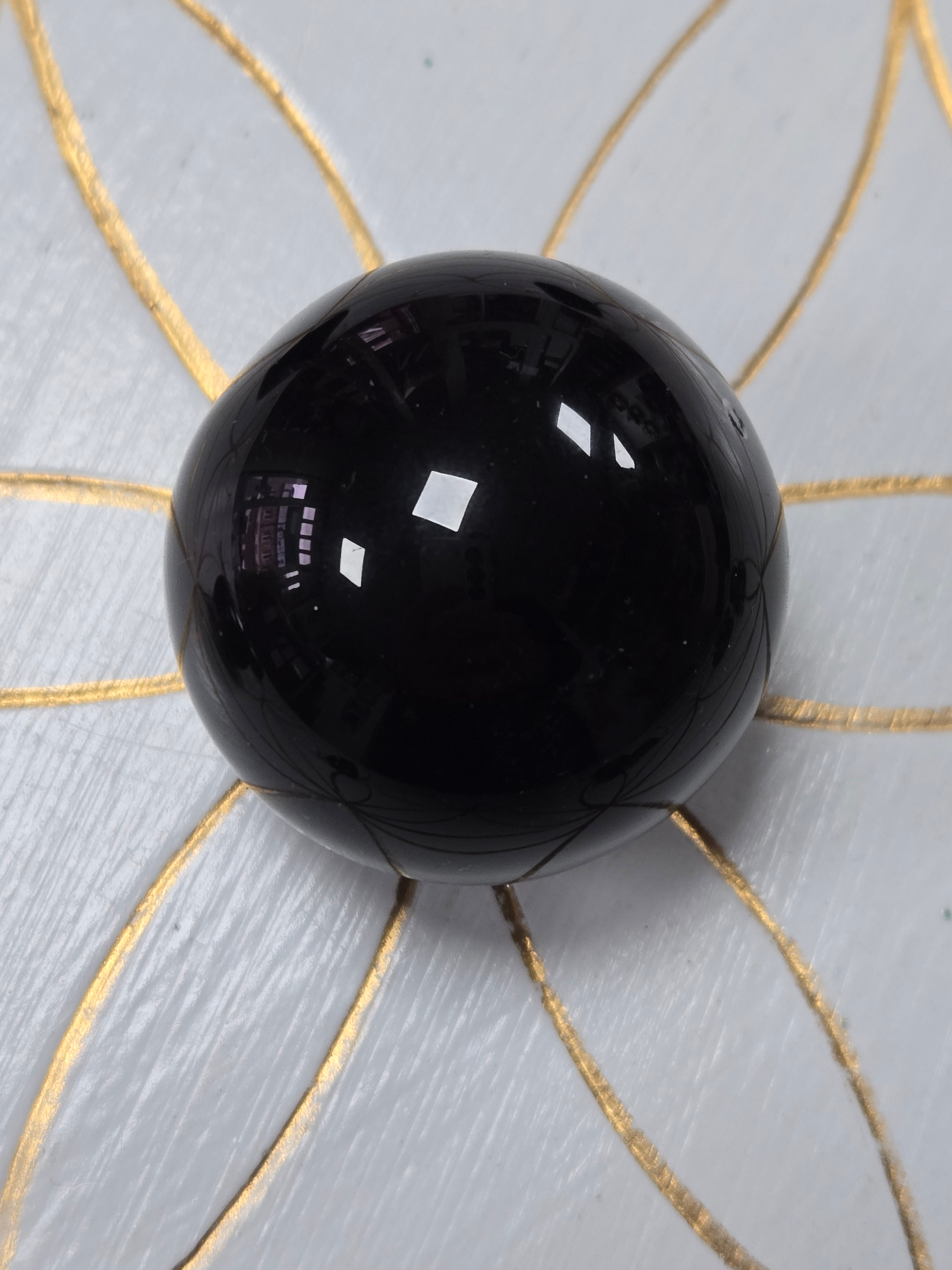 Obsidienne œil céleste sphère - PROTECTION • INTUITION • ÉLÉVATION