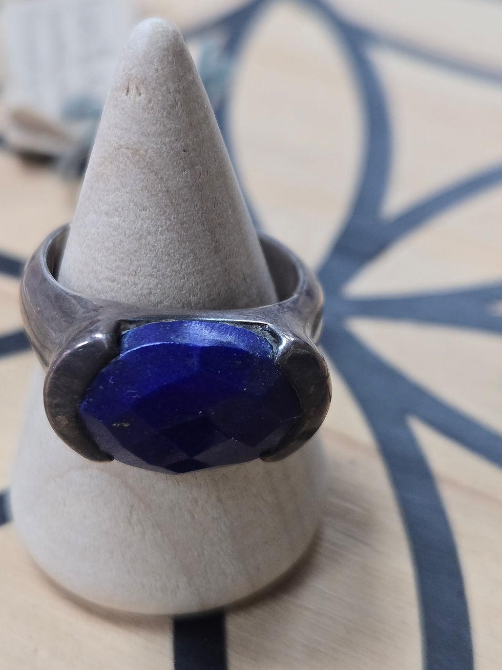 Lapis Lazuli bague argent taille 51