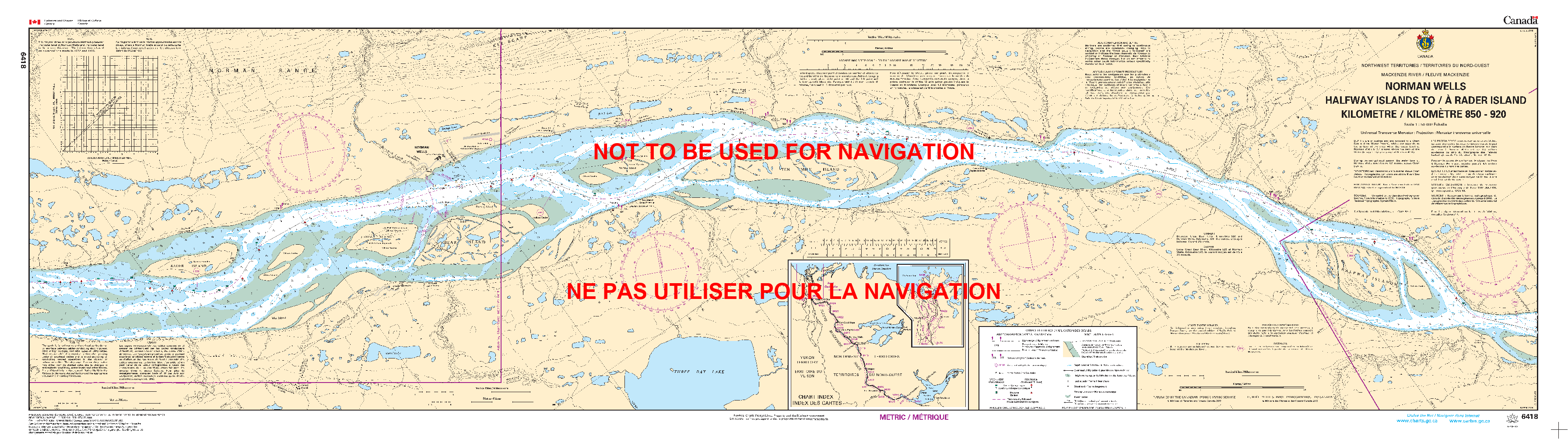 Print On Demand Nautical Chart - Canadian Hydrographic Service (CHS) Chart 6418