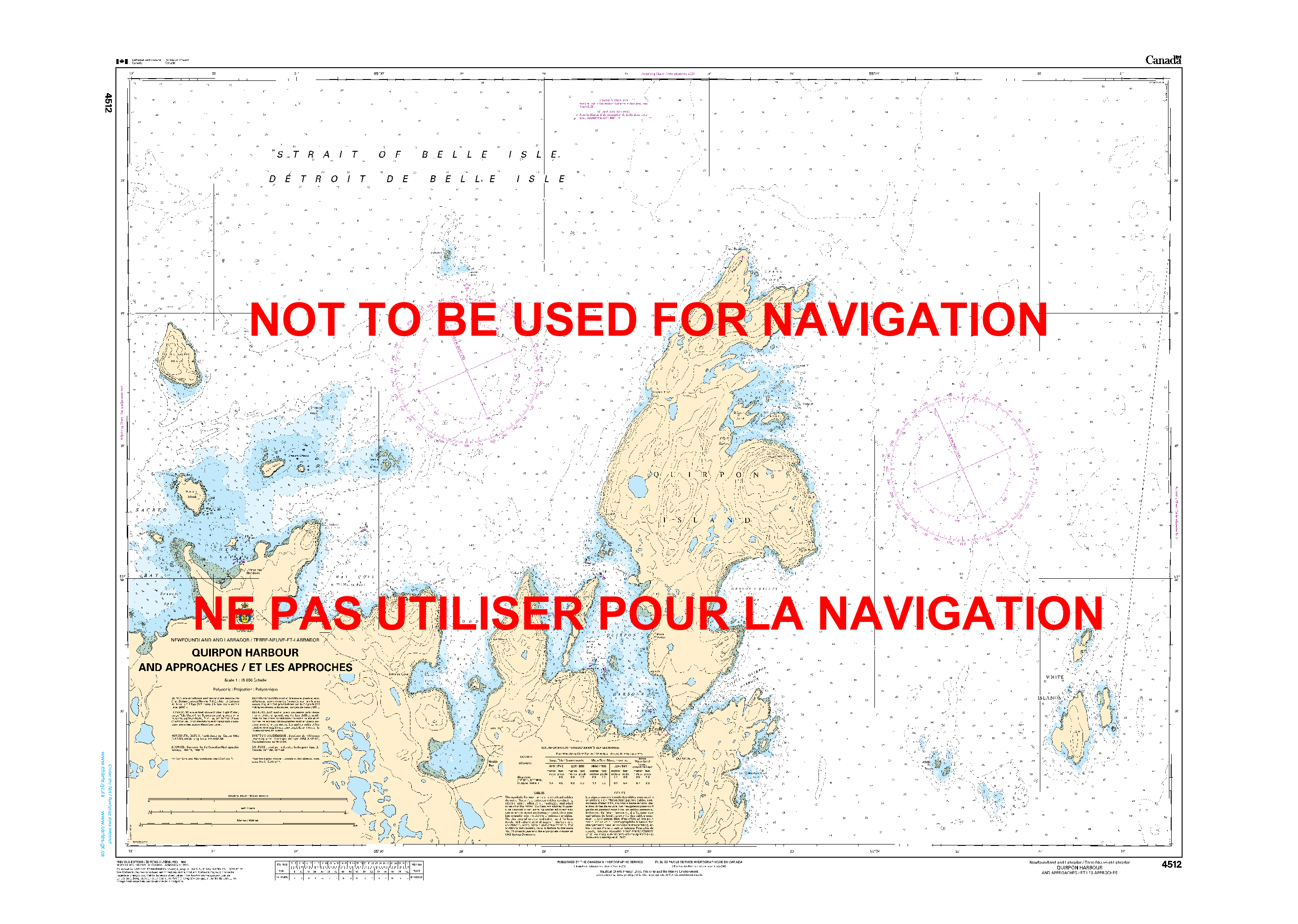 Print On Demand Nautical Chart - Canadian Hydrographic Service (CHS) Chart 4512
