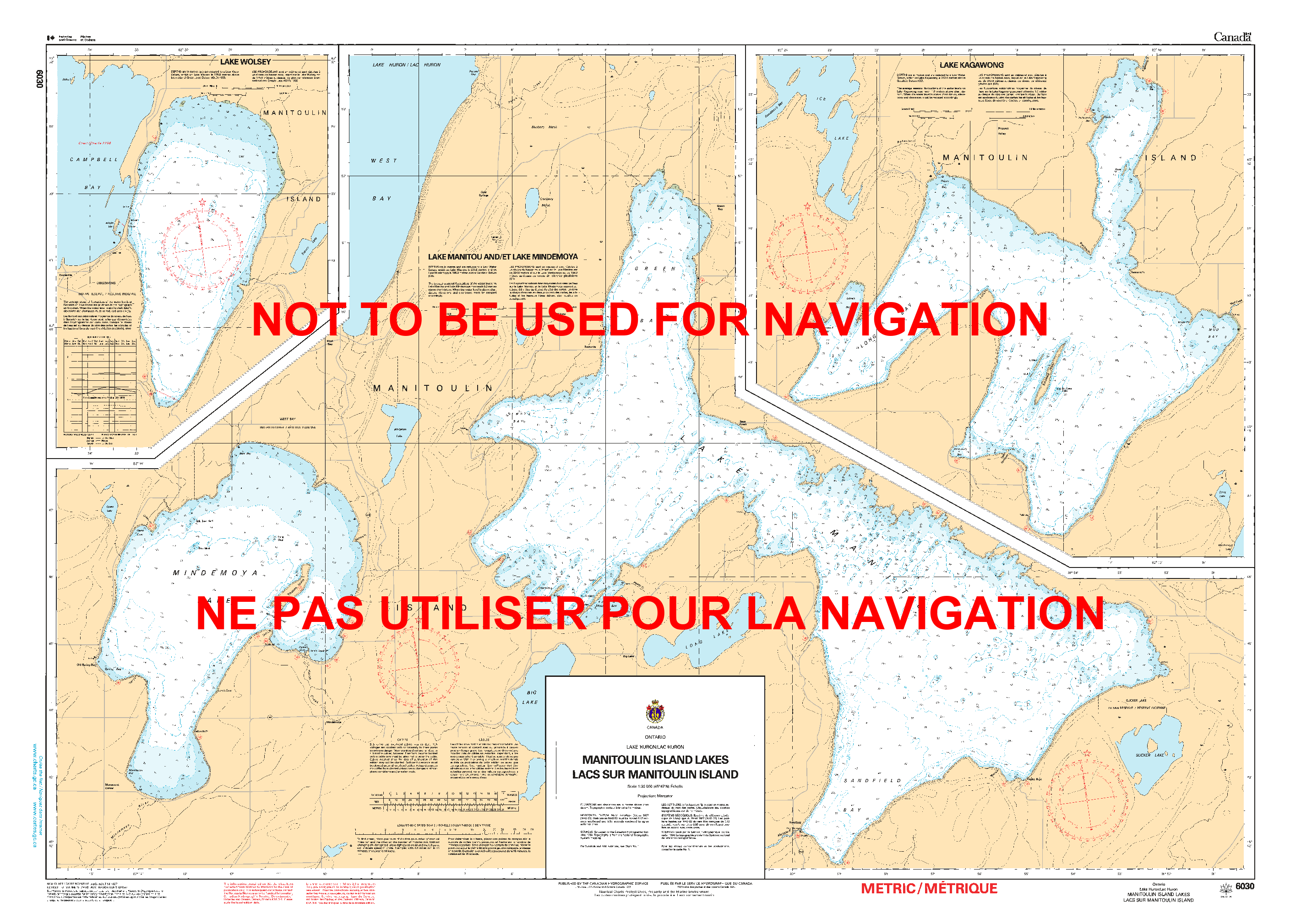 Print On Demand Nautical Chart - Canadian Hydrographic Service (CHS) Chart 6030