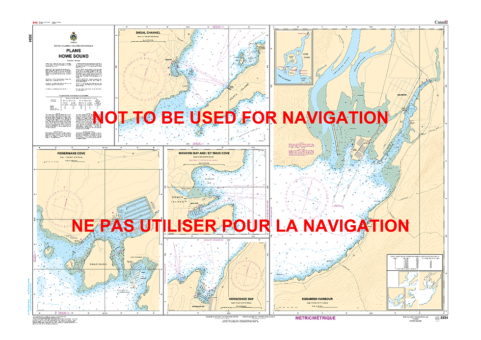 Print On Demand Nautical Chart - Canadian Hydrographic Service (CHS) Chart 3534
