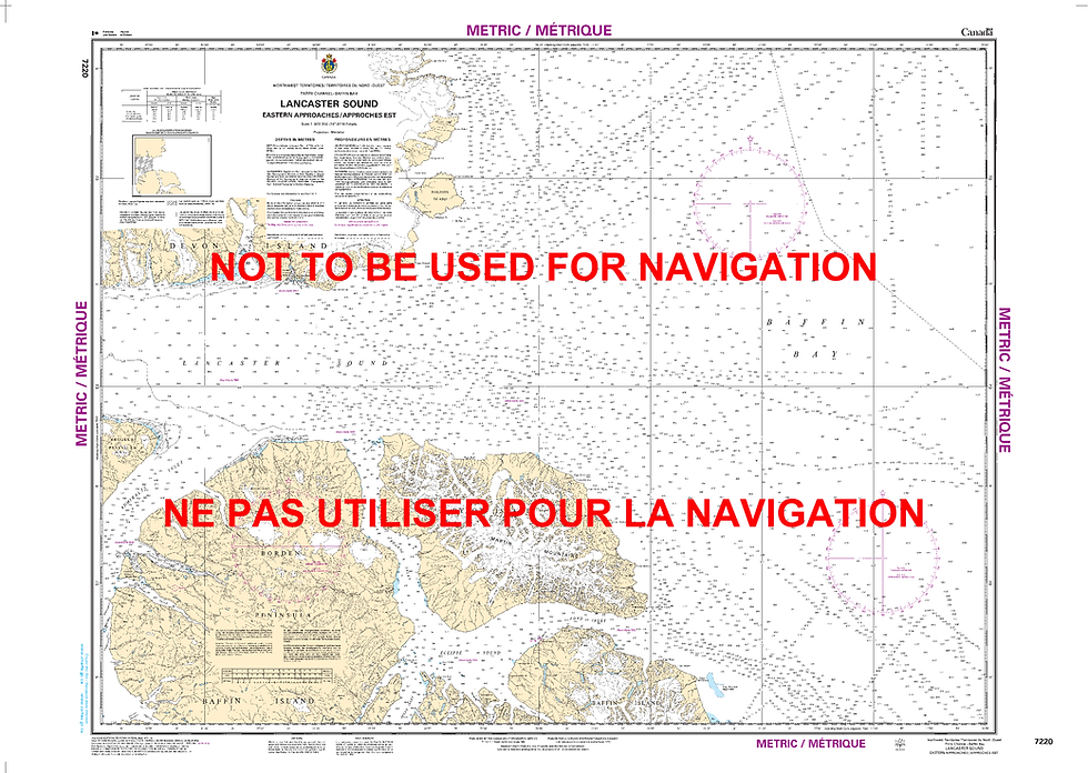 Print On Demand Nautical Chart - Canadian Hydrographic Service (CHS) Chart 7220